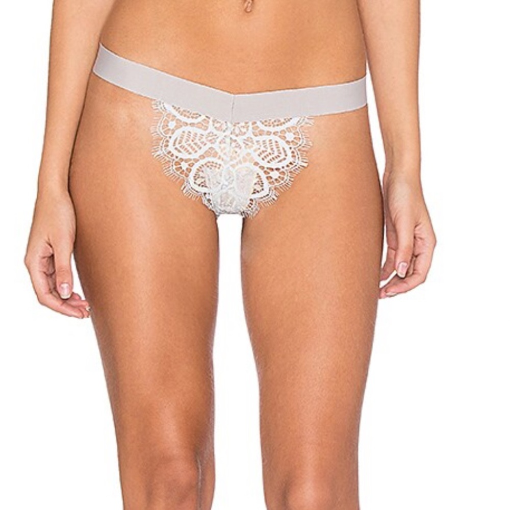 BLACK / NAVY skivvies for Love & Lemons Penelope thong nwt sz L